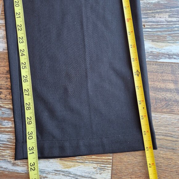 Vintage EILEEN FISHER Wool Blend Straight Dress Pants High Rise Zip Black - Picture 9 of 11